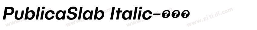 PublicaSlab Italic字体转换